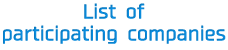 List of participating companies